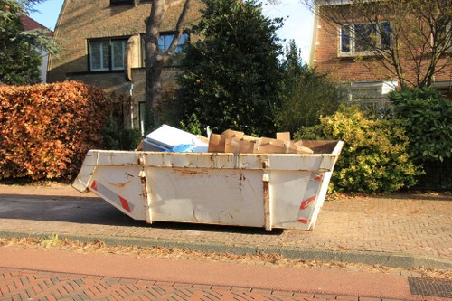 Waste clearance truck in Clapham